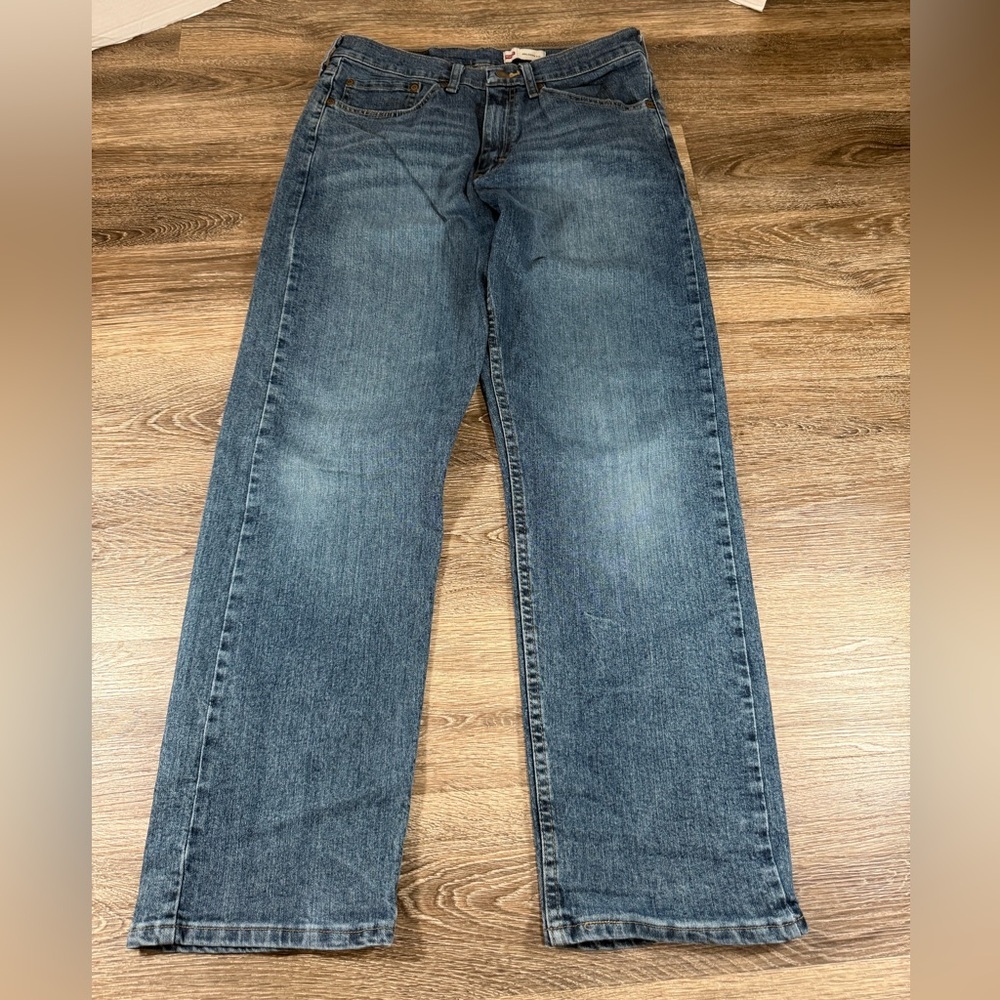 Wrangler Jeans Men 30 x 29‎ Blue Medium Wash Denim Relaxed Fit Straight Leg Y2K